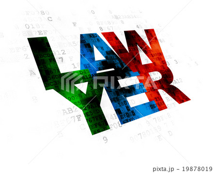 Law concept: Lawyer on Digital background 19878019