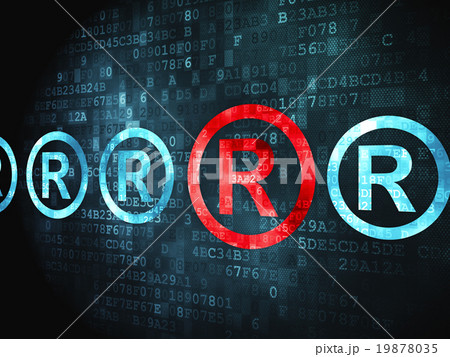Law concept: Registered on digital background Law concept: Registered on digital background 19878035