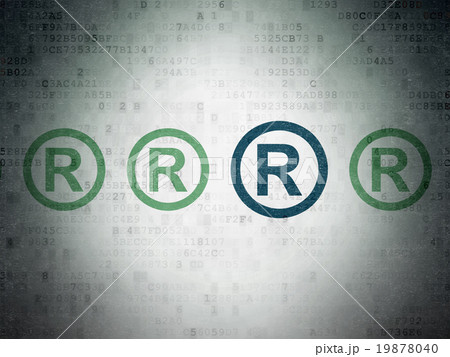 Law concept: registered icon on Digital Paper Law concept: registered icon on Digital Paper 19878040