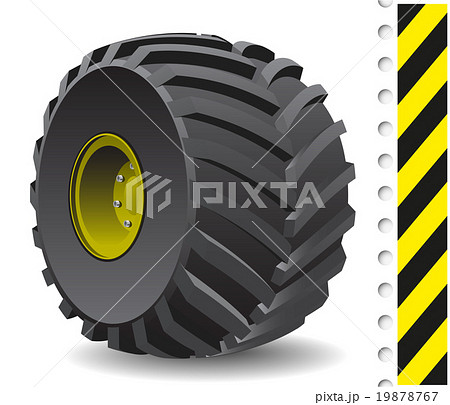 Tractor wheel illustration 19878767