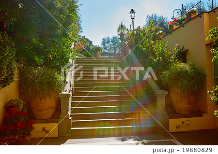Brown concrete stair in city garden. Brown concrete stair in city garden. 19880829