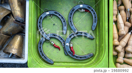 detail of horseshoe in a market in italy 19880992