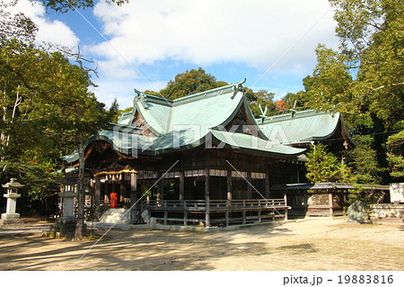 玉祖神社 拝殿と本殿 玉祖神社 拝殿と本殿 19883816
