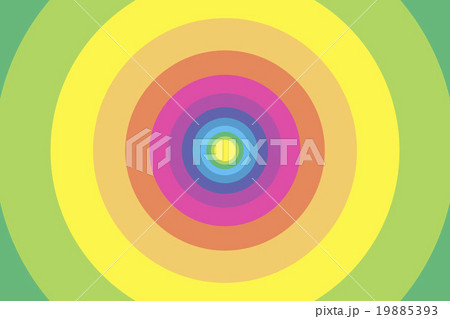 背景壁紙素材 虹色 レインボーカラー 七色 カラフル 円 輪 サークル リング 環状 明るい 楽しいのイラスト素材