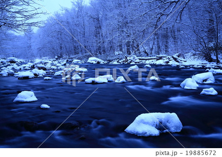 冬の奥入瀬渓流 紫明渓 冬の奥入瀬渓流 紫明渓 19885672