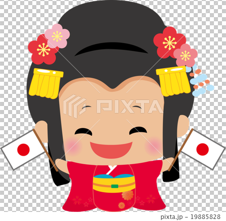 日本国旗を持つ江戸姫 19885828