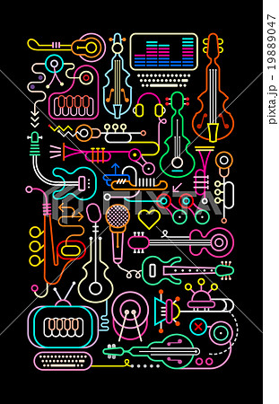 Music Shop Vector Illustration Music Shop Vector Illustration 19889047