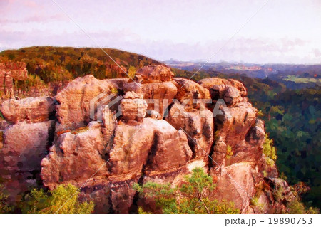 Watercolor paint. Paint effect. Popular resort Watercolor paint. Paint effect. Popular resort 19890753