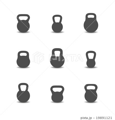 Icons kettlebells, vector illustration. 19891121