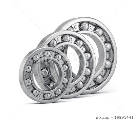 Bearings set production isolated on white 19891441