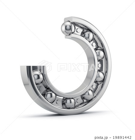 Bearings production isolated on white Bearings production isolated on white 19891442