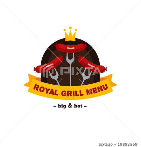 Vector bright bbq and grill restaurant logo. Brand Vector bright bbq and grill restaurant logo. Brand 19892869