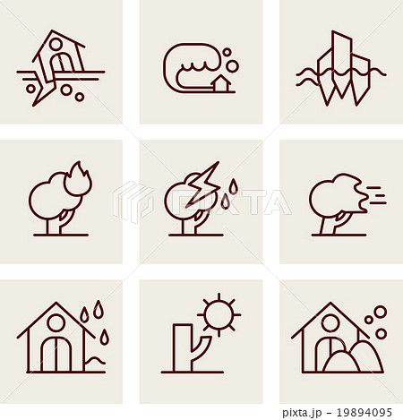 Natural Disaster Icons 19894095