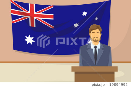 Australia Flag Tribune Speech Businessman Politic 19894992