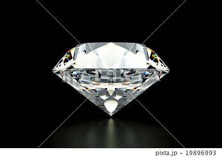 ダイヤモンド 宝石 黒背景のイラスト素材