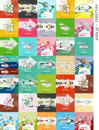 Flat design banners with arrow shape 19897544