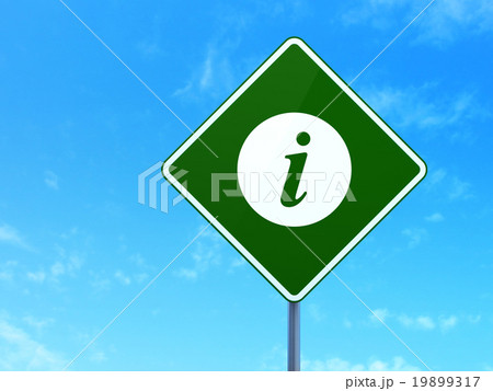 Web development concept: Information on road sign 19899317