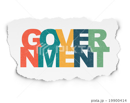 Politics concept: Government on Torn Paper 19900414
