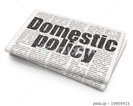 Politics concept: Domestic Policy on Newspaper 19900415