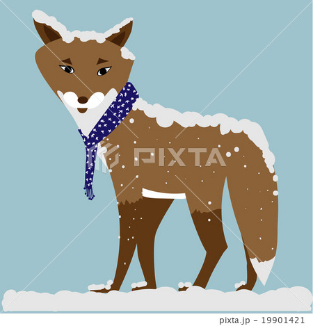 Winter fox vector illustration, cute graphic Winter fox vector illustration, cute graphic 19901421
