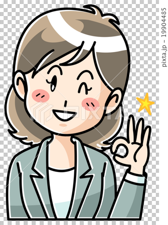 若い女性／上半身／ジェスチャー 19904485