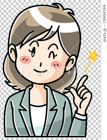 年輕的女士/上半身/手勢 年輕的女士/上半身/手勢 19904564