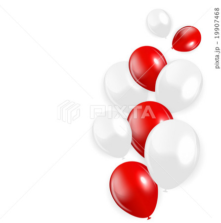 Set of Red Balloons, Vector Illustration Set of Red Balloons, Vector Illustration 19907468