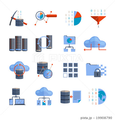 Data Processing Icons Data Processing Icons 19908790