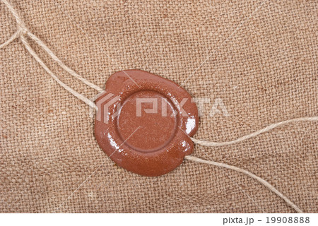 Wax seal on sackcloth material 19908888