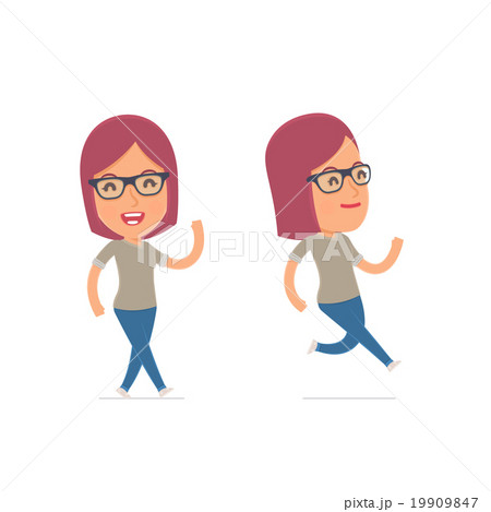 Happy and Cheerful Character Girl Designer Happy and Cheerful Character Girl Designer 19909847