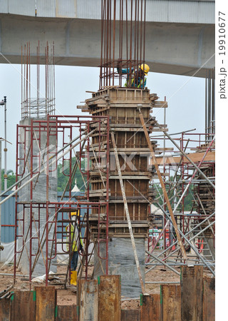 Column formwork at construction site in Malaysia 19910677