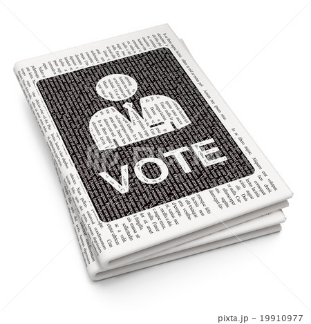 Politics concept: Ballot on Newspaper background 19910977