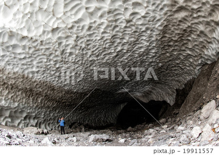 inside Snow ice cave chapel view 19911557