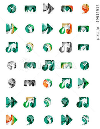 Set of abstract universal web icons, business 19913918