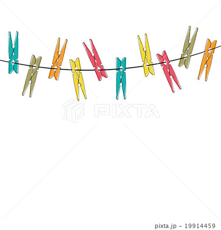 Colorful cartoon clothespins Colorful cartoon clothespins 19914459