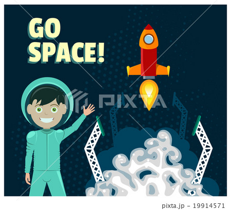 Astronaut and Rocket Launch Astronaut and Rocket Launch 19914571