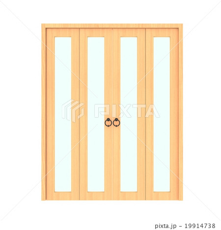 wood folding door with grill ,3d 19914738