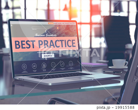 Best Practice Concept on Laptop Screen. 19915588