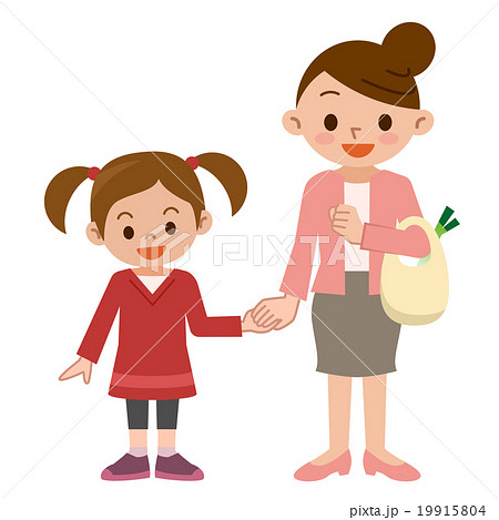 買い物をする親子 買い物をする親子 19915804