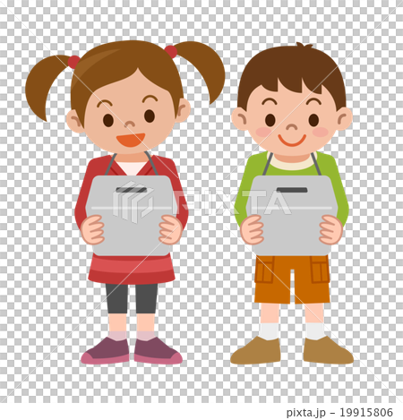 募金箱を持つ子供 募金箱を持つ子供 19915806