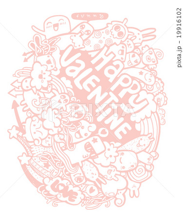 Hand Drawn of Valentines background Hand Drawn of Valentines background 19916102