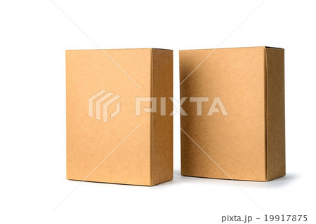 Closed two brown paper cardboard Box isolated Closed two brown paper cardboard Box isolated 19917875