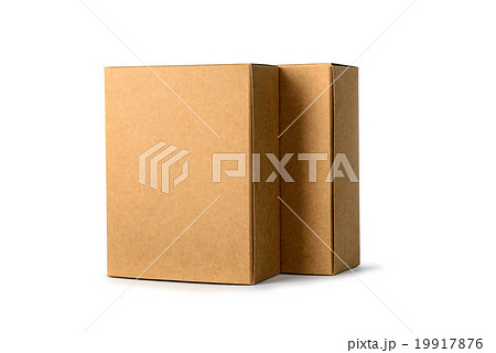 Closed two brown paper cardboard Box isolated Closed two brown paper cardboard Box isolated 19917876
