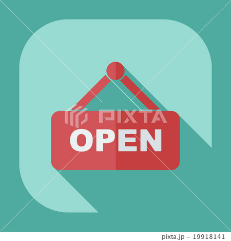 Flat modern design with shadow icons open label Flat modern design with shadow icons open label 19918141
