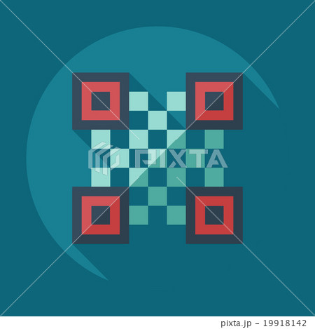 Flat modern design with shadow icons QR code 19918142