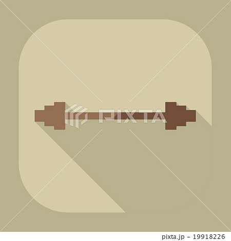 Flat modern design with shadow icon barbell Flat modern design with shadow icon barbell 19918226