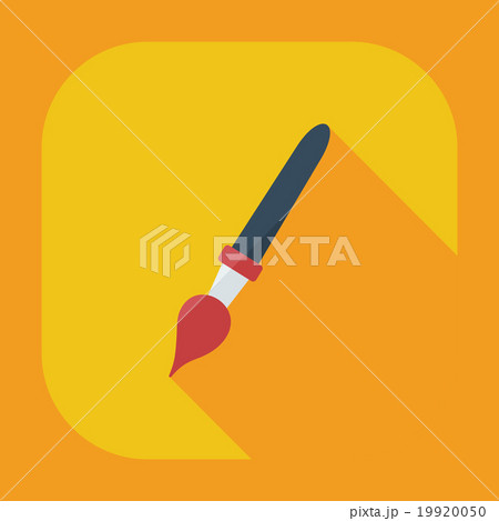 Flat modern design with shadow  Icon brush 19920050