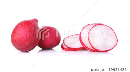 Red radish isolated on a white background Red radish isolated on a white background 19921425