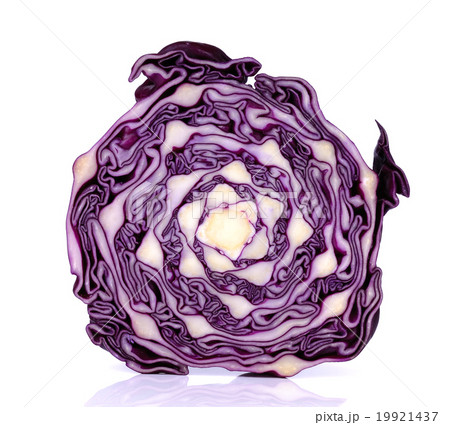 Half Purple cauliflower isolated on white Half Purple cauliflower isolated on white 19921437