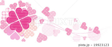 四つ葉のクローバー ピンクのイラスト素材